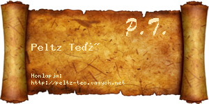 Peltz Teó névjegykártya